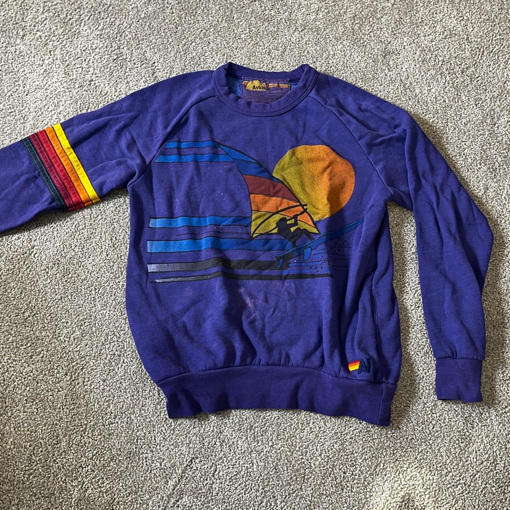 Purple Aviator Nation crewneck
